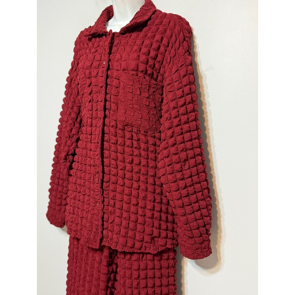 Molly Green Shelby Textured Shacket Pants Set Womens Size M Avant Garde Casual - Picture 2 of 8